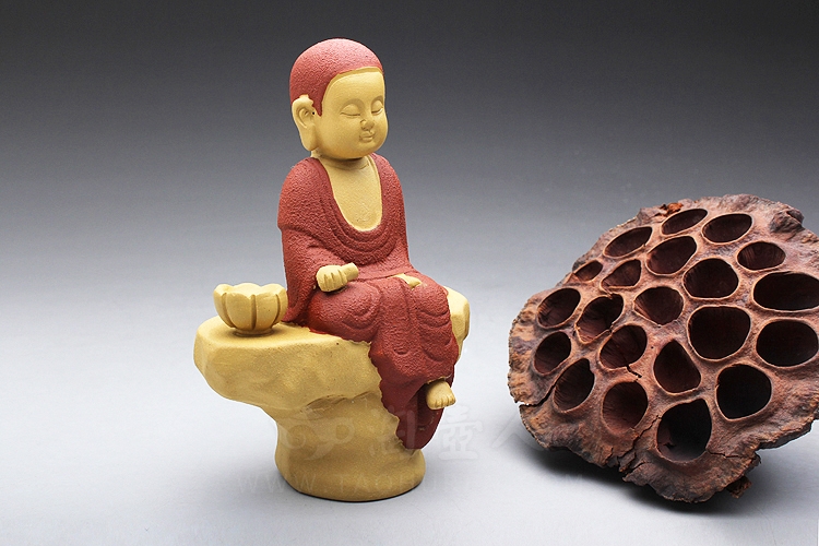 正宗原矿宜兴紫砂壶-观音坐相-民间艺人全手工制作-原矿段泥紫砂泥料