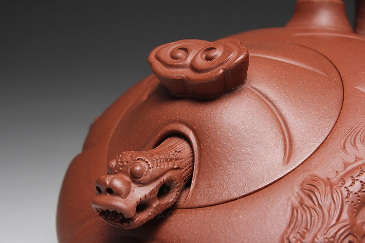 鱼化龙-紫砂壶图片