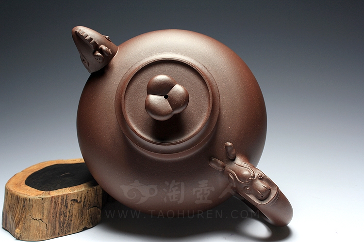 正宗原矿宜兴紫砂壶-天鸡-全手工制作-原矿紫泥紫砂泥料