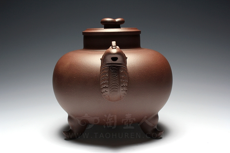 正宗原矿宜兴紫砂壶-天鸡-全手工制作-原矿紫泥紫砂泥料