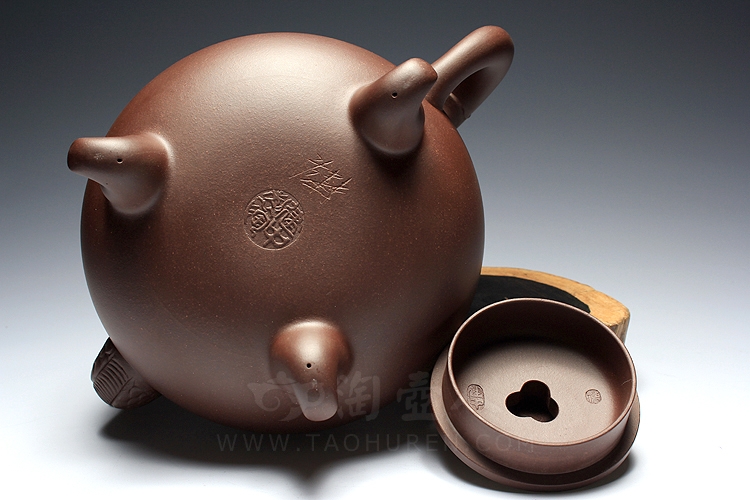 正宗原矿宜兴紫砂壶-天鸡-全手工制作-原矿紫泥紫砂泥料