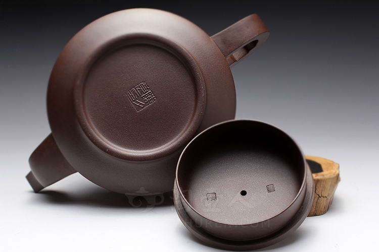 正宗原矿宜兴紫砂壶-汉君壶-陈夕良全手工制作-原矿黑星砂紫砂泥料