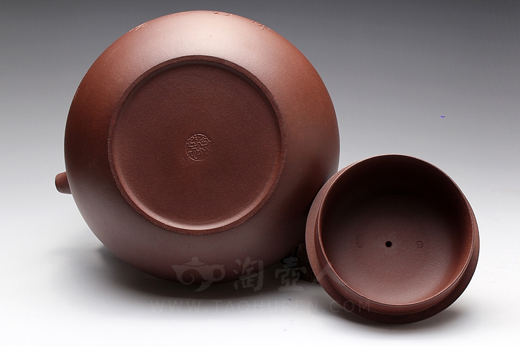 正宗原矿宜兴紫砂壶-东坡提梁-陈夕良全手工制作-原矿底槽清紫砂泥料