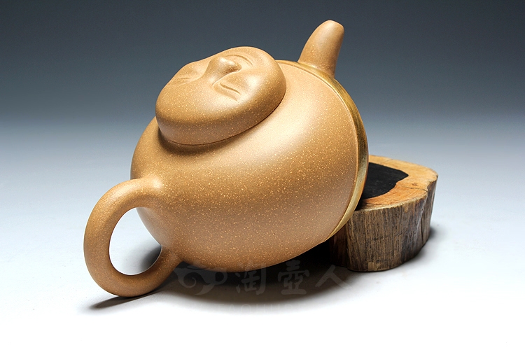 正宗原矿宜兴紫砂壶-袈裟壶-吴锡初全手工制作-原矿段泥紫砂泥料