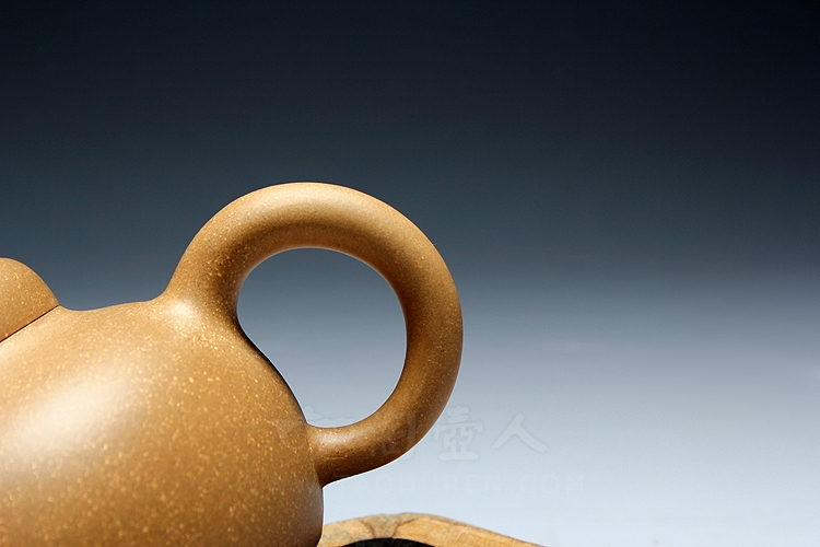 正宗原矿宜兴紫砂壶-袈裟壶-吴锡初全手工制作-原矿段泥紫砂泥料