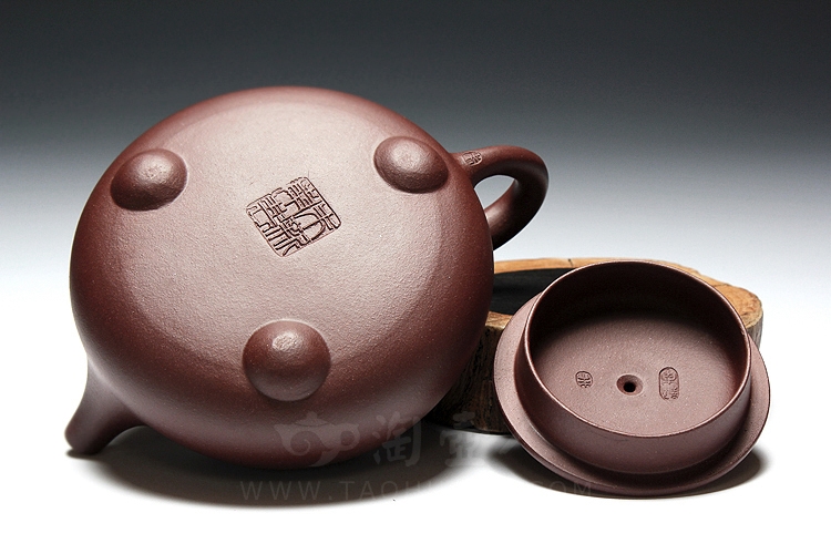 朱泥 石瓢紫砂壼 最经典石瓢壶 1952年宜兴湯度陶業生產合作社製品。蔵