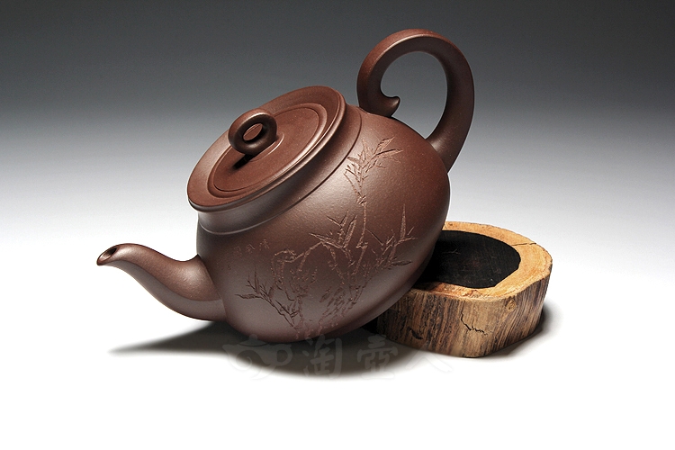 正宗原矿宜兴紫砂壶-饮水思源-徐安碧全手工制作-原矿紫泥紫砂泥料