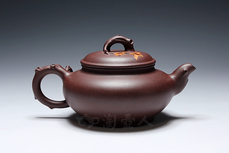 正宗原矿宜兴紫砂壶-玉兰花-钱祥芬全手工制作-原矿紫泥紫砂泥料