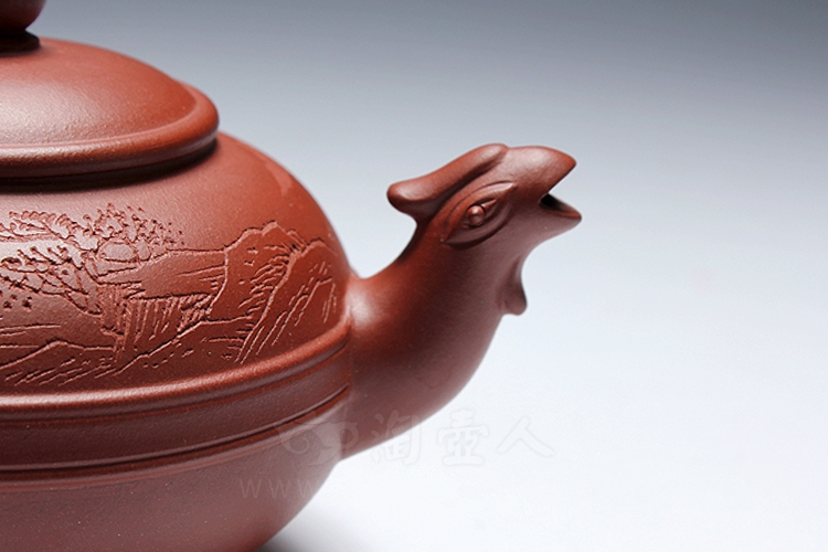 正宗原矿宜兴紫砂壶-龙凤呈祥-李霞全手工制作-原矿清水泥紫砂泥料