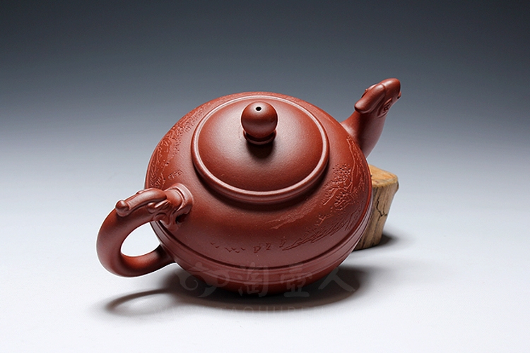 正宗原矿宜兴紫砂壶-龙凤呈祥-李霞全手工制作-原矿清水泥紫砂泥料