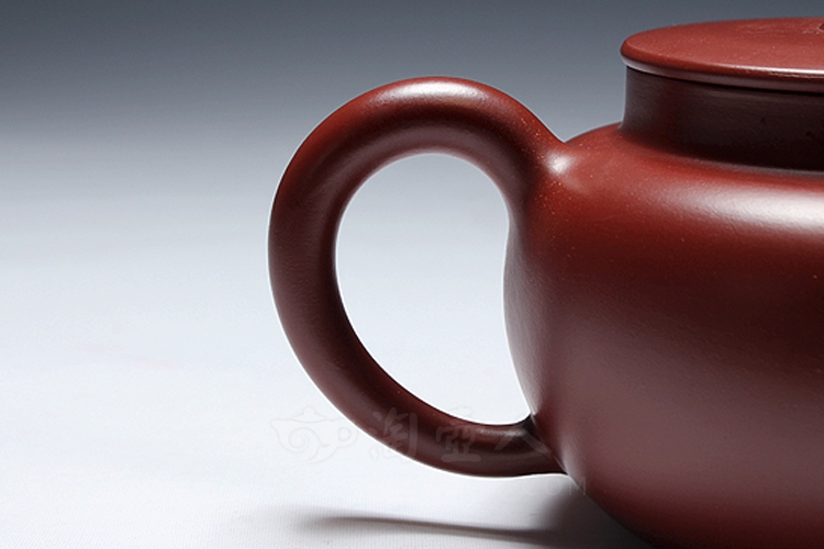 正宗原矿宜兴紫砂壶-平盖莲子-范泽洪全手工制作-原矿大红袍紫砂泥料