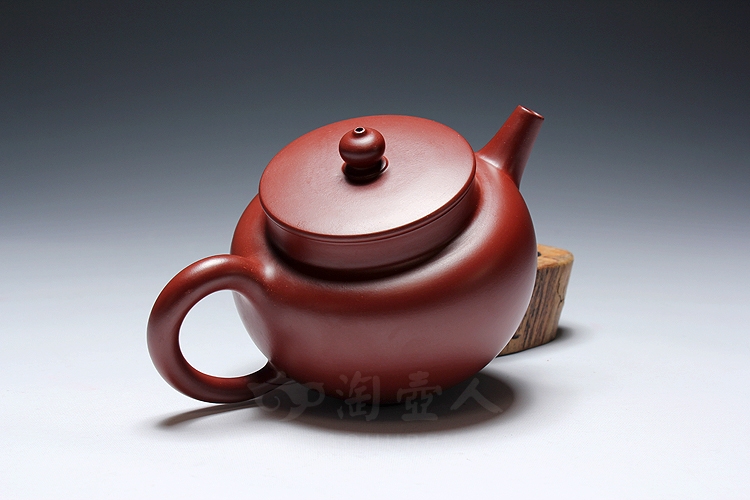 正宗原矿宜兴紫砂壶-平盖莲子-范泽洪全手工制作-原矿大红袍紫砂泥料