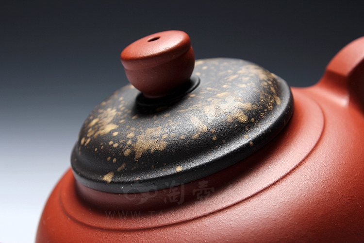 正宗原矿宜兴紫砂壶-满天星-蒋升全手工制作-原矿红泥紫砂泥料