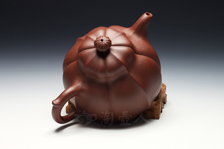 正宗原矿宜兴紫砂壶-菱花-王芳全手工制作-原矿清水泥紫砂泥料
