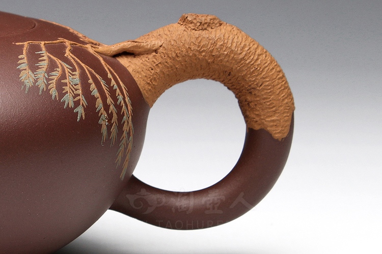 正宗原矿宜兴紫砂壶-五子登科-桑黎兵全手工制作-原矿老紫泥紫砂泥料