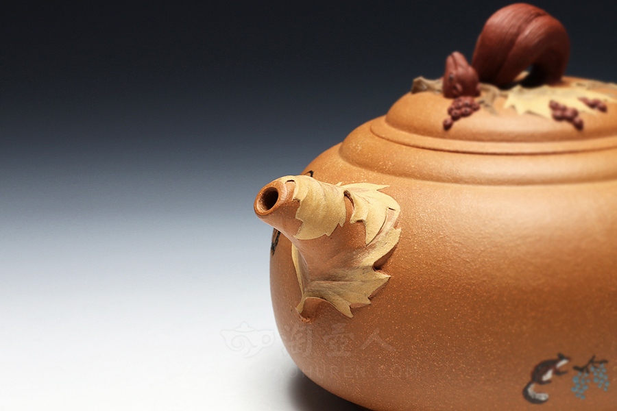 正宗原矿宜兴紫砂壶-甜甜-桑黎兵全手工制作-原矿段泥紫砂泥料