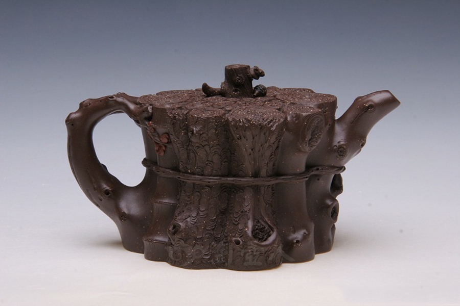 宜兴紫砂壶名家吴扣华《岁寒三友》紫砂壶原矿全手工优惠全场包邮真品