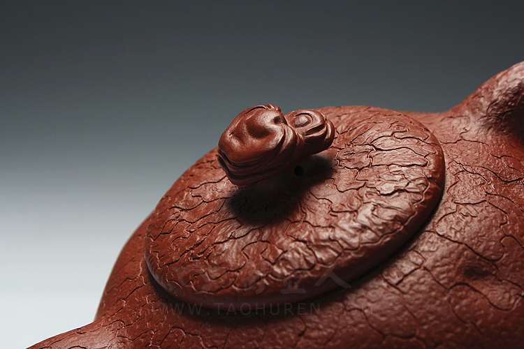 正宗原矿宜兴紫砂壶-供春(大红袍)-徐伟强全手工制作-原矿大红袍朱泥紫砂泥料