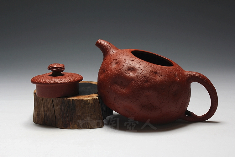 正宗原矿宜兴紫砂壶-供春(大红袍)-徐伟强全手工制作-原矿大红袍朱泥紫砂泥料