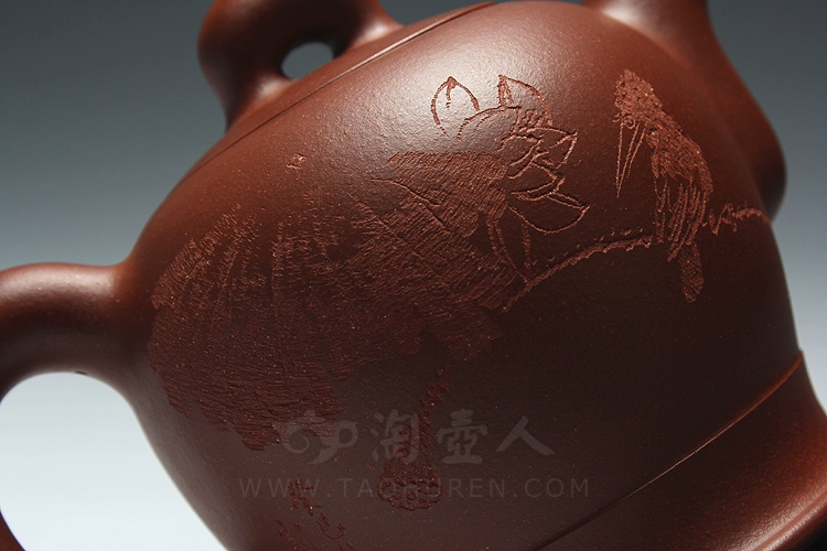 正宗原矿宜兴紫砂壶-大唐遗韵-袁国强全手工制作-原矿底槽清紫砂泥料