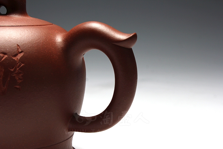 正宗原矿宜兴紫砂壶-大唐遗韵-袁国强全手工制作-原矿底槽清紫砂泥料