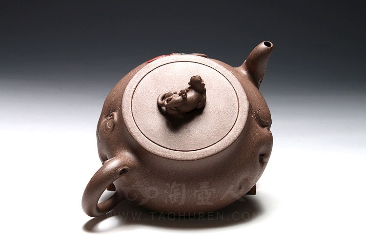 正宗原矿宜兴紫砂壶-十二生肖·申猴-张宏全手工制作-原矿青灰泥紫砂泥料