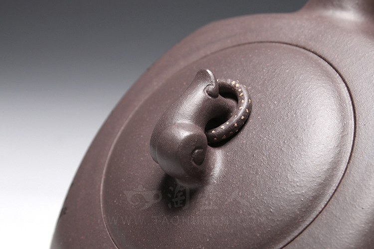 正宗原矿宜兴紫砂壶-汉方-沈俊全手工制作-原矿青灰泥紫砂泥料