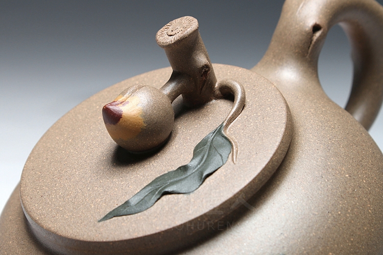 正宗原矿宜兴紫砂壶-上合桃-崔燕全手工制作-原矿老段泥紫砂泥料