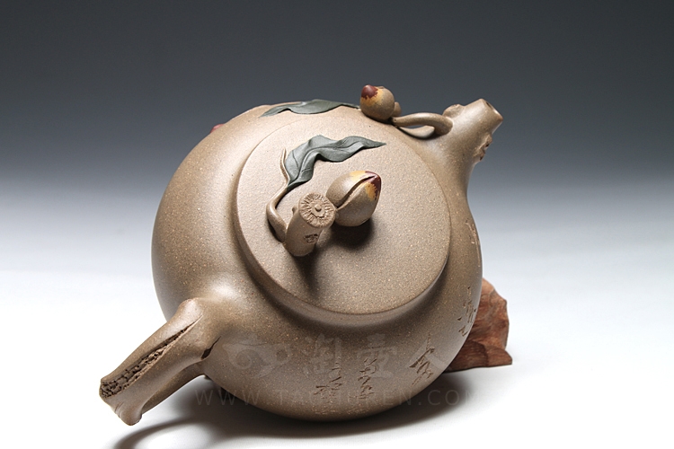 正宗原矿宜兴紫砂壶-上合桃-崔燕全手工制作-原矿老段泥紫砂泥料