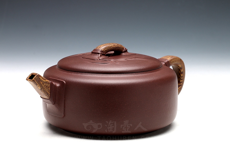 正宗原矿宜兴紫砂壶-君子之交-周伯娟全手工制作-原矿紫泥紫砂泥料