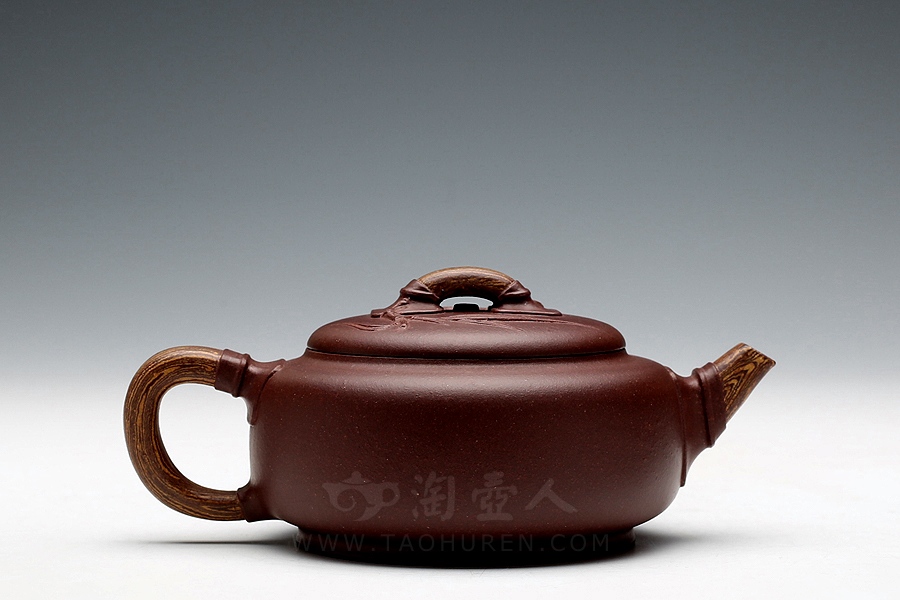 正宗原矿宜兴紫砂壶-君子之交(小)-周伯娟全手工制作-原矿紫泥紫砂泥料