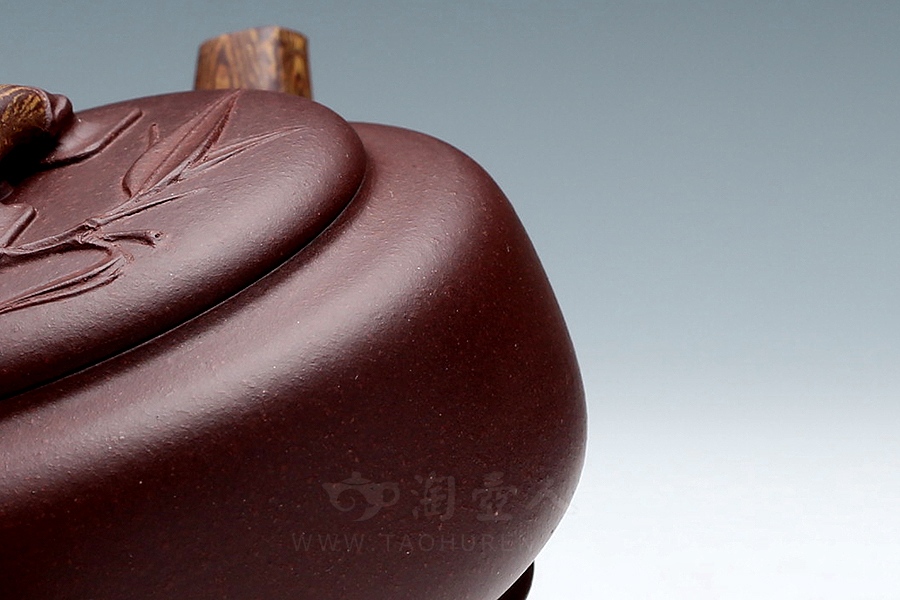 正宗原矿宜兴紫砂壶-君子之交(小)-周伯娟全手工制作-原矿紫泥紫砂泥料