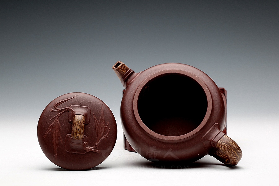 正宗原矿宜兴紫砂壶-君子之交(小)-周伯娟全手工制作-原矿紫泥紫砂泥料