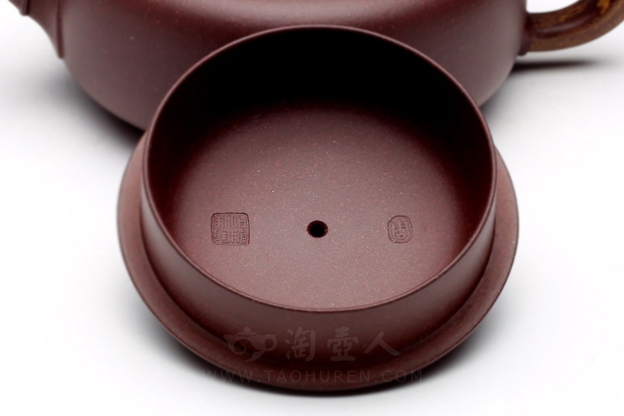 正宗原矿宜兴紫砂壶-君子之交(小)-周伯娟全手工制作-原矿紫泥紫砂泥料