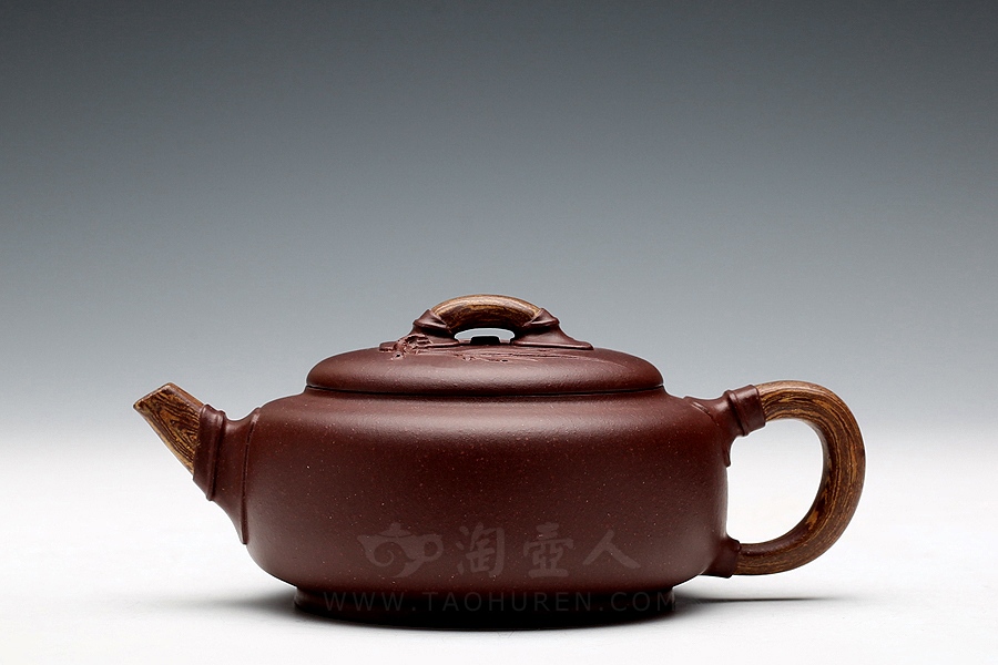 正宗原矿宜兴紫砂壶-君子之交(小)-周伯娟全手工制作-原矿紫泥紫砂泥料