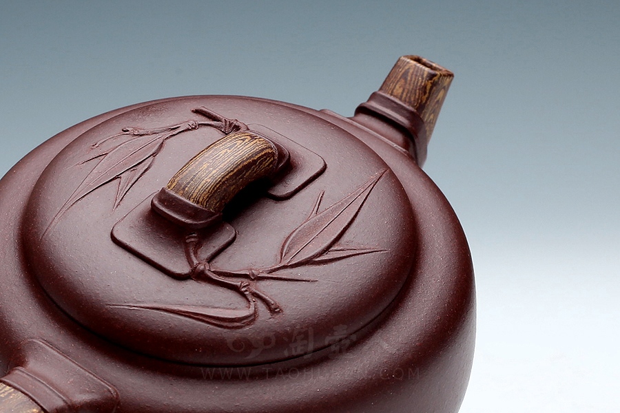 正宗原矿宜兴紫砂壶-君子之交(小)-周伯娟全手工制作-原矿紫泥紫砂泥料