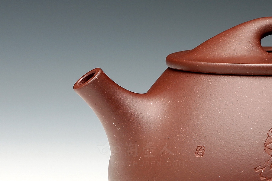 正宗原矿宜兴紫砂壶-景舟石瓢-顾建芬全手工制作-原矿紫泥紫砂泥料