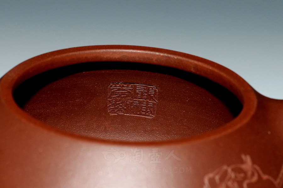 正宗原矿宜兴紫砂壶-景舟石瓢-顾建芬全手工制作-原矿紫泥紫砂泥料