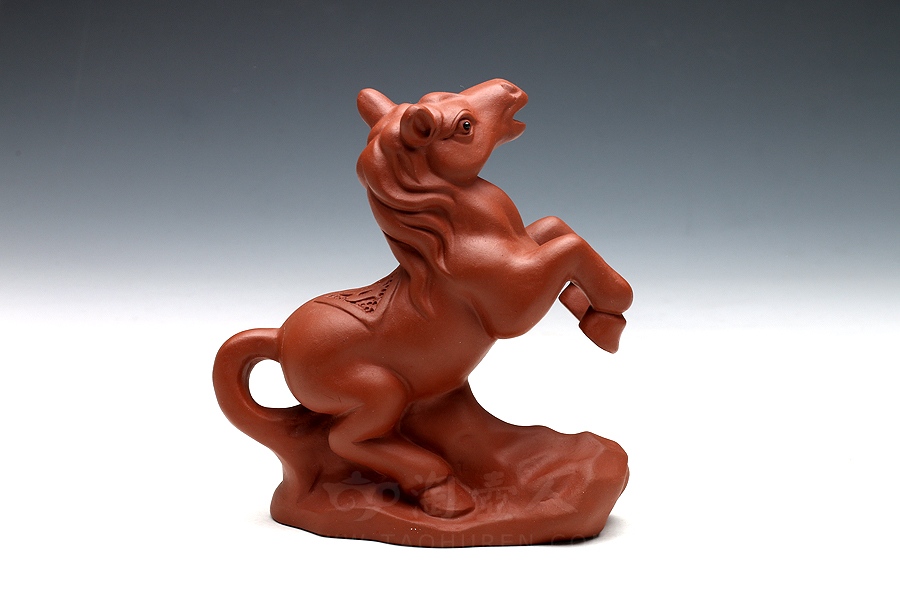 正宗原矿宜兴紫砂壶-策马奔腾-民间艺人全手工制作-紫砂泥料