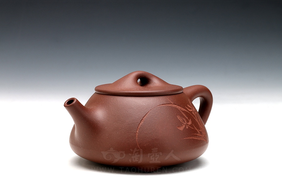 宜兴紫砂壶名家李霞作品《石瓢》