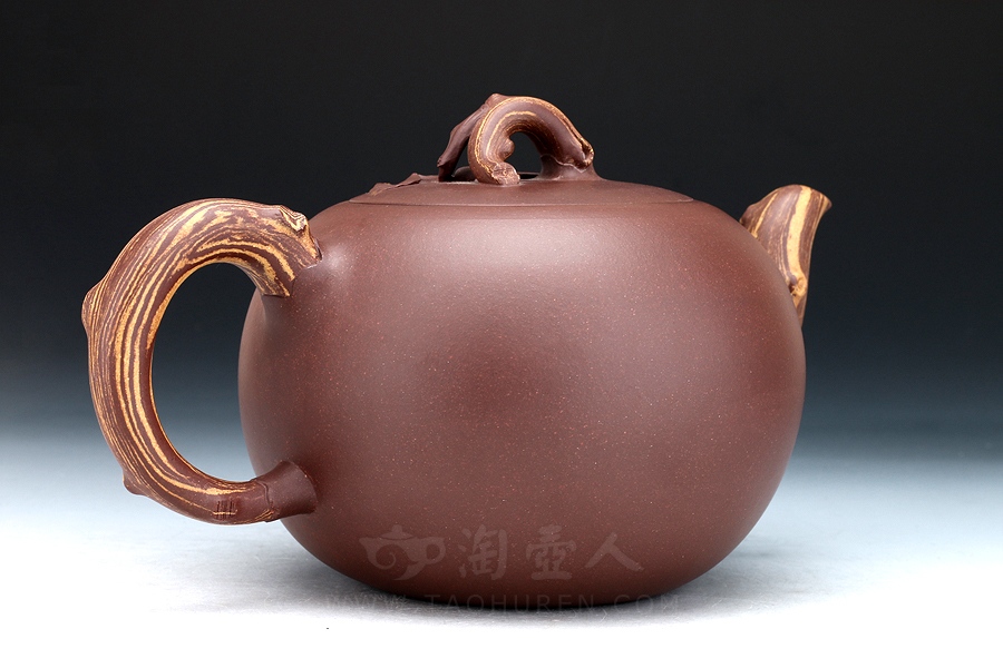 正宗原矿宜兴紫砂壶-寿桃-陈夕良全手工制作-原矿紫泥紫砂泥料