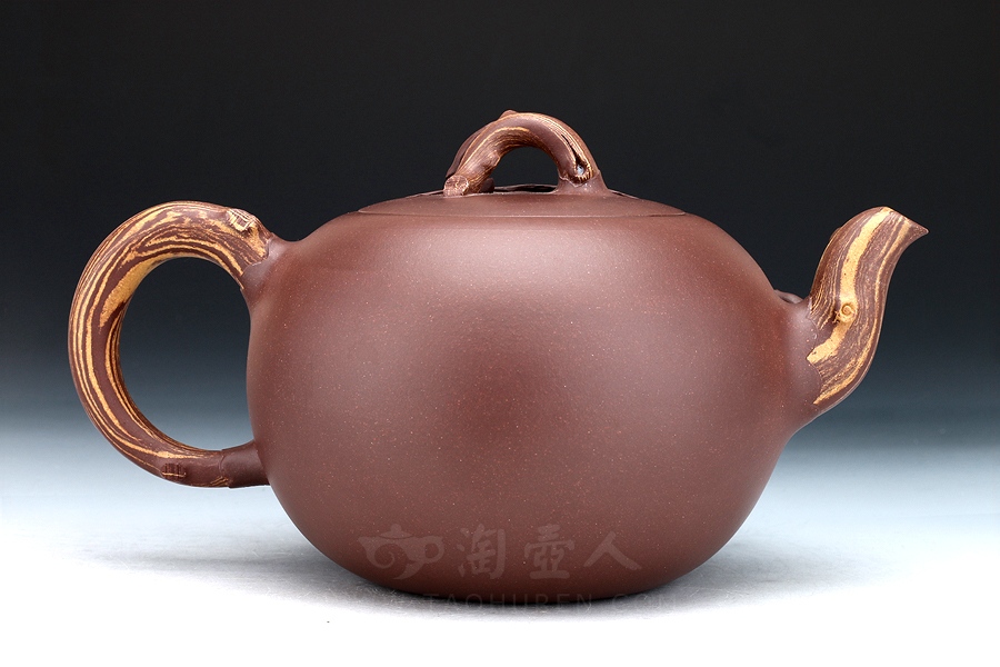正宗原矿宜兴紫砂壶-寿桃-陈夕良全手工制作-原矿紫泥紫砂泥料