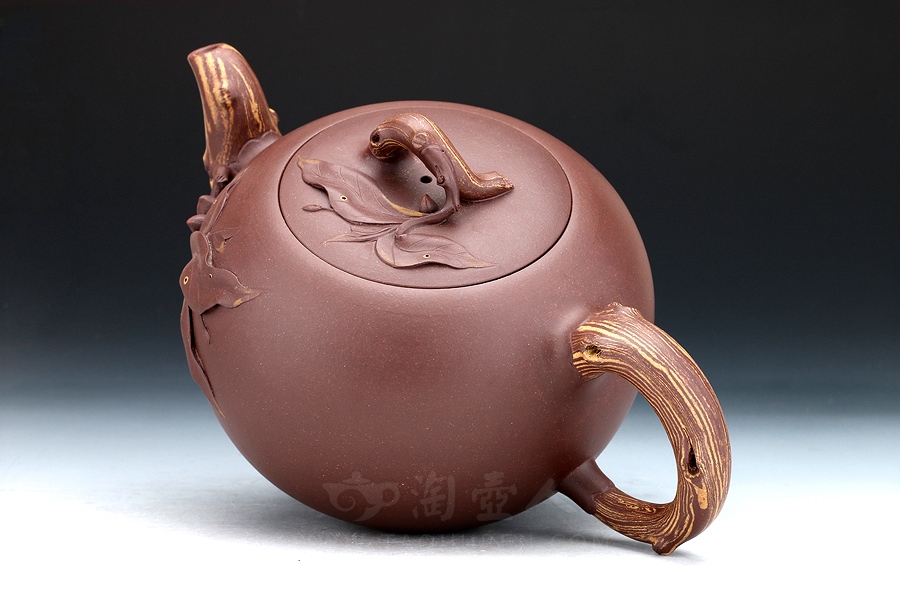 正宗原矿宜兴紫砂壶-寿桃-陈夕良全手工制作-原矿紫泥紫砂泥料