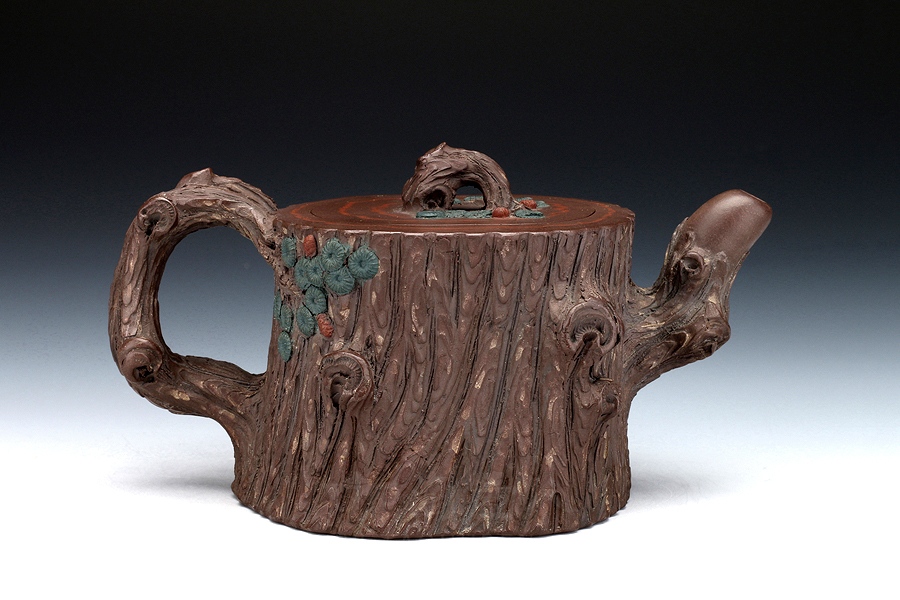 吴勇制松段壶(044031)