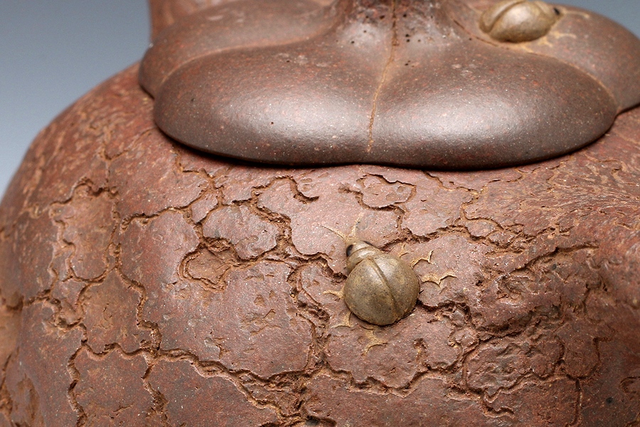 正宗原矿宜兴紫砂壶-供春(四头套组)-沈建宏全手工制作-原矿老紫泥紫砂泥料