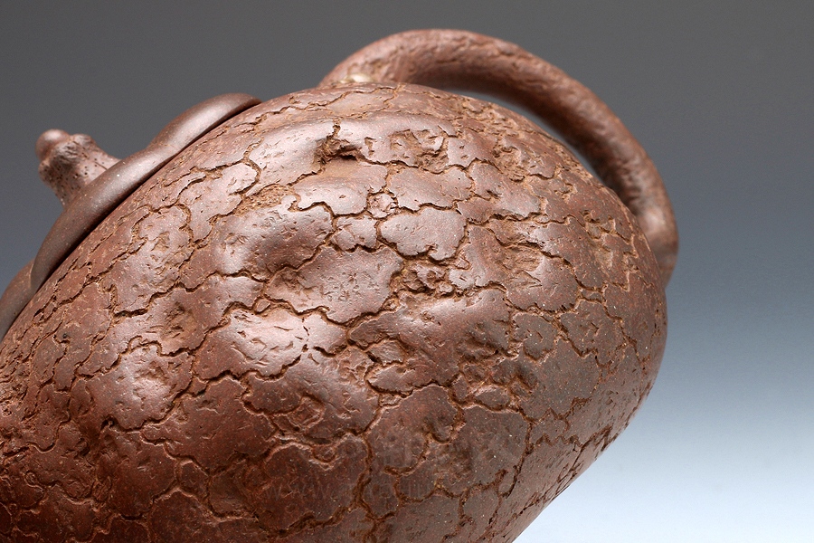 正宗原矿宜兴紫砂壶-供春(四头套组)-沈建宏全手工制作-原矿老紫泥紫砂泥料