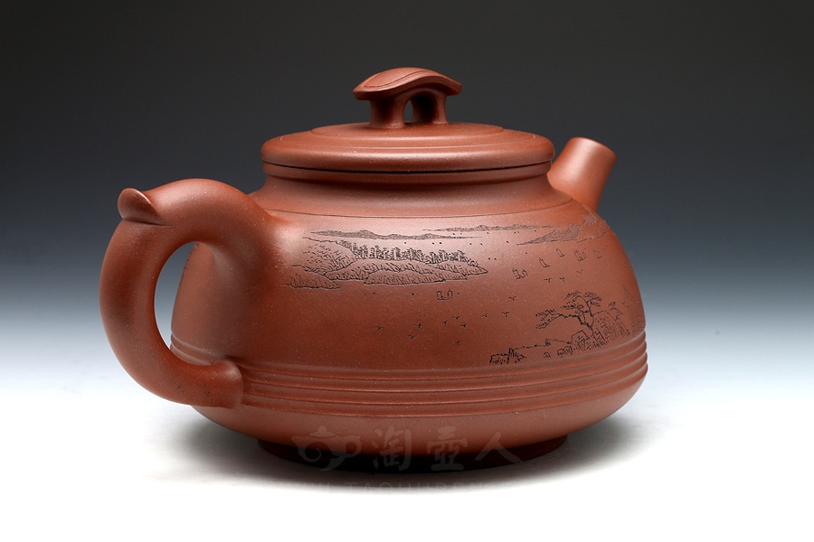 宜兴紫砂壶名家谭泉海『江南春』紫砂壶