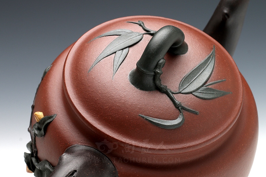 宜兴名家黄丽萍紫砂壶作品《祝寿壶》原矿全手工优惠全场包邮真品保证