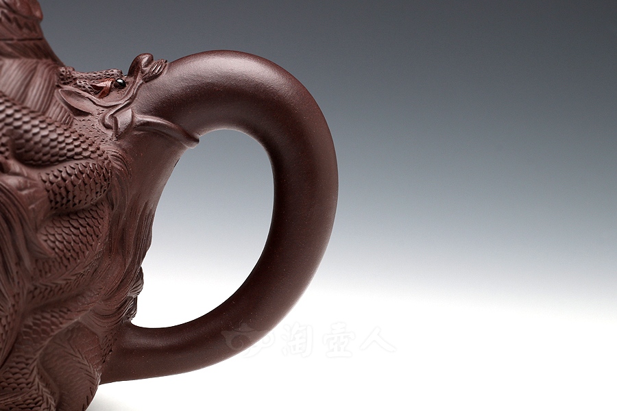 正宗原矿宜兴紫砂壶-九龙(大)-葛岳纯全手工制作-原矿紫茄泥紫砂泥料