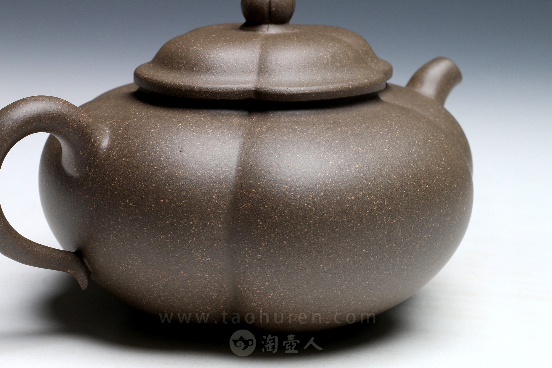 正宗原矿宜兴紫砂壶-海棠-储立强全手工制作-原矿青段泥紫砂泥料